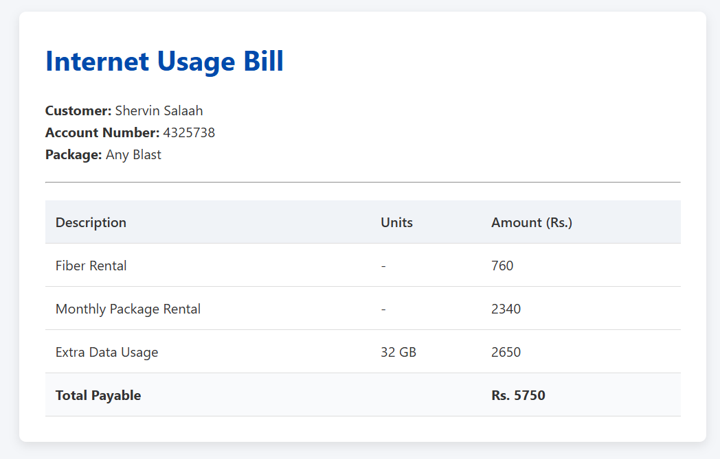 Data Bill
