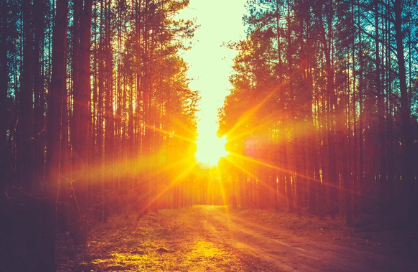 Sunrise view symbolizing hope